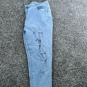 Stylish Blue Distressed Women Jeans